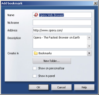 Add bookmarkdialog