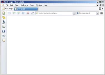Empty Opera workspace