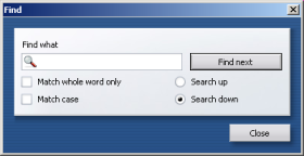Traditional search dialog